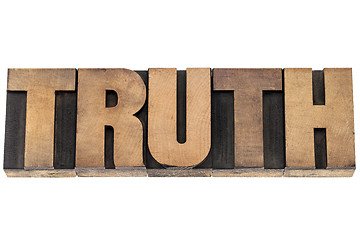 Image showing truth word in wood type