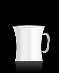 Image showing white cup on a black background