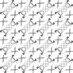 Image showing Monochrome seamless pattern background