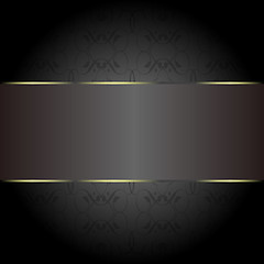 Image showing cards gold on the black. Business invitation cards