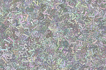 Image showing Background of randomly scattered numbers in pastel colors