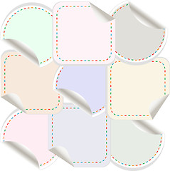 Image showing blank stickers label tag set