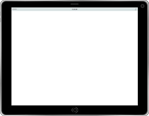 Image showing Black tablet pc on white background