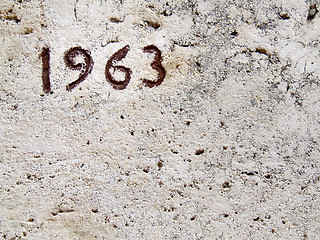 Image showing Engraved year numbers