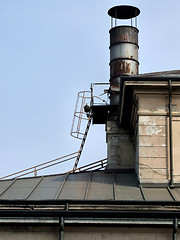 Image showing Steel rusty chimney