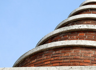 Image showing Spiral brick building