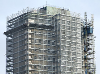 Image showing Construction of a skyscraper