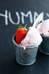 Image showing Strawberry ice cream