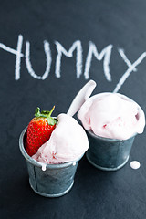 Image showing Strawberry ice cream