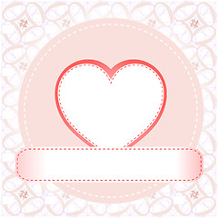 Image showing Postcard from the love valentines heart