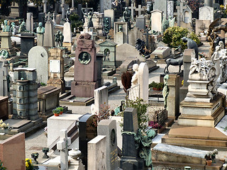 Image showing Tombs and gravestones multitude