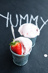 Image showing Strawberry ice cream