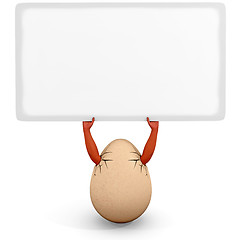 Image showing Billboard egg hands