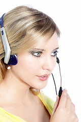 Image showing Woman call center