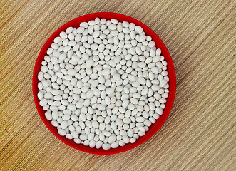 Image showing Red beans in a plastic bowl