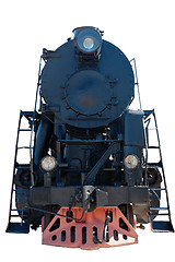 Image showing Old steam locomotive, a close up