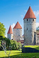 Image showing Tallinn, towers of the fortress wall