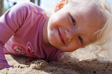 Image showing Portrait of the small blond girl