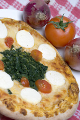 Image showing pizza goat cheese and spinach