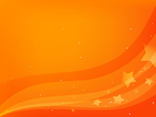 Image showing red-orange background with stars