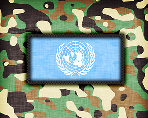 Image showing Amy camouflage uniform, UN