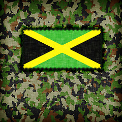 Image showing Amy camouflage uniform, Jamaica