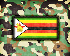 Image showing Amy camouflage uniform, Zimbabwe