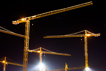 Image showing Construction Cranes