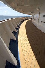 Image showing empty cruise ship deck