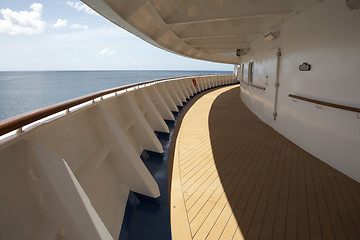 Image showing empty cruise ship deck