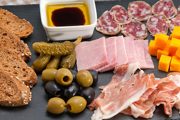 Image showing assorted cold cut platter