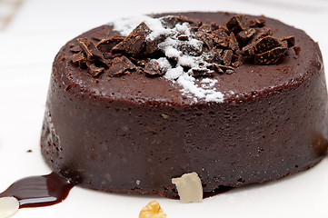 Image showing fresh chocolate walnuts cake 