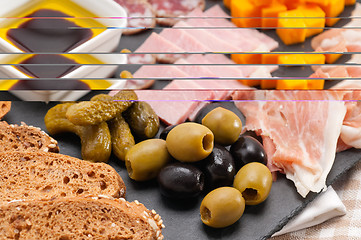 Image showing assorted cold cut platter