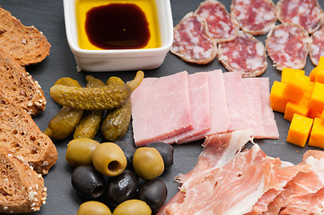 Image showing assorted cold cut platter