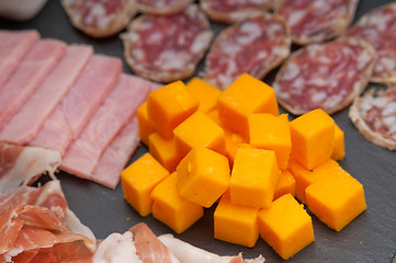 Image showing assorted cold cut platter