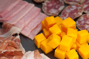 Image showing assorted cold cut platter