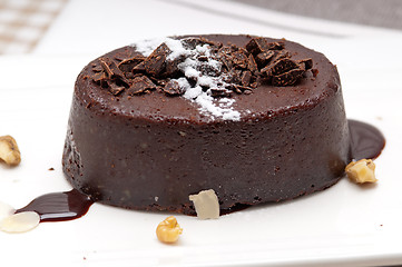 Image showing fresh chocolate walnuts cake 