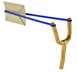 Image showing letter and slingshot