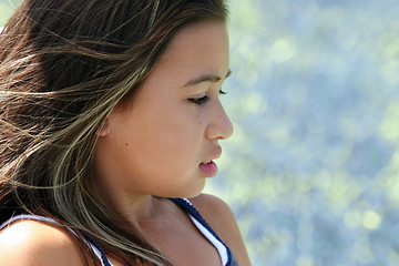 Image showing Profile of a beautiful girl