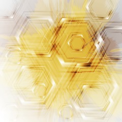 Image showing Bright yellow grunge background