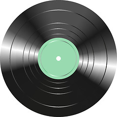 Image showing Vintage vinyl record isolated on white background