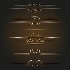 Image showing Set Border Design Vintage Element