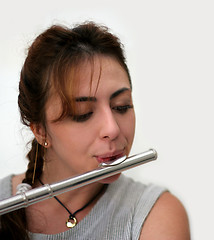 Image showing Beautiful Flutist