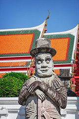 Image showing Stone gate guard in Bangkok, Thailand