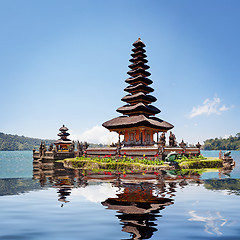 Image showing Collage with reflection of Pura Ulun Danu Bratan