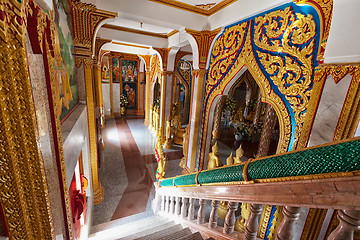 Image showing Interior of buddhist temple - Wat Chalong