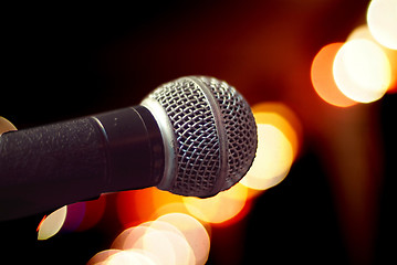 Image showing Microphone close-up