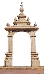 Image showing Stone arch isolated over white