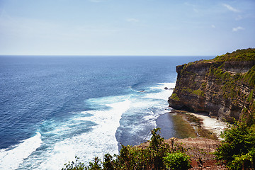 Image showing High cliffs in Bali, Indonesia