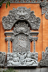 Image showing Detail of Balinese carved relief